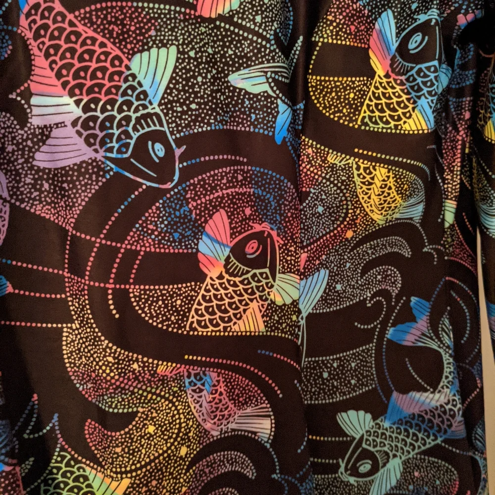 BlackMilk Koi Rainbow LS Evil LL Dress XL - Picture 9 of 9